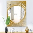 thumbnail image 1 of DESIGN ART Designart 'Capital Gold Essential 25' Printed Glam Decorative or Bathroom Mirror 27.5in.x39.5in., 1 of 5