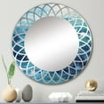 thumbnail image 1 of DESIGN ART Designart "Cerulean Seascape I" Abstract Landscape Modern Wall Mirror 24in.x24in., 1 of 4