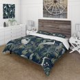 thumbnail image 1 of DESIGN ART Designart 'Chinoiserie With Birds and Peonies VII' Traditional Duvet Cover Comforter Set King Cover + Comforter + 2 King Shams 4 Piece, 1 of 5