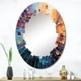 thumbnail image 1 of DESIGN ART Designart "Dancing Lights" Abstract Collages Modern Wall Mirror 24in.x36in., 1 of 4