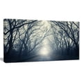 thumbnail image 1 of DESIGN ART Designart "Dark Autumn Forest in Fog" Modern Photography Canvas Print - Green 32 in. wide x 16 in. high - 1 Panel, 1 of 2