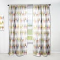 thumbnail image 1 of DESIGN ART Designart 'Diamond Retro VII' Mid-CenturyCurtain Single Panel 52 in. wide x 90 in. high - 1 Panel 90 Inches, 1 of 5