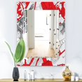 thumbnail image 1 of DESIGN ART Designart 'Drawing Of Paris With Red Keys' Traditional Mirror - Frameless Vanity Printed Mirror 27.6 in. wide x 39.4 in. high, 1 of 5