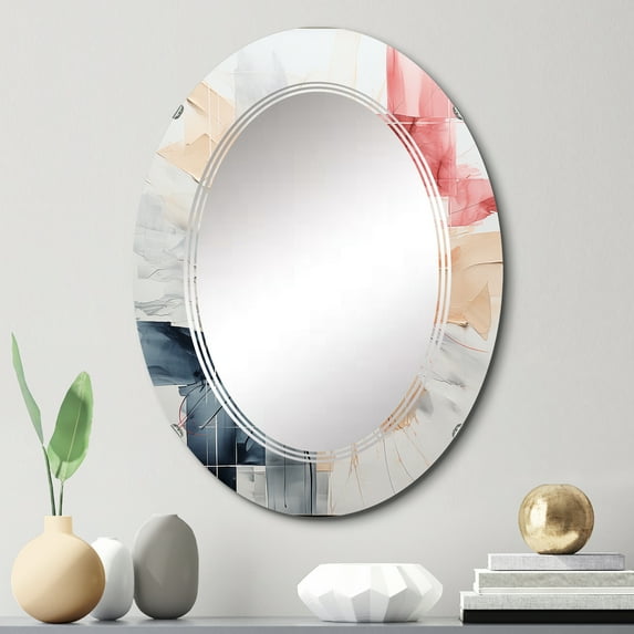 DESIGN ART Designart "Fashion Calvin K Geometric Glam II" Fashion Modern Wall Mirror 20in.x30in.