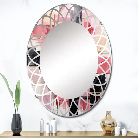 DESIGN ART Designart "Fashion Dolce Geometric Glam" Modern Wall Mirror 24in.x36in.