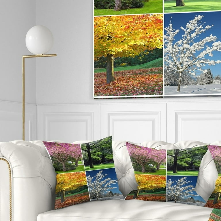 DESIGN ART Designart Four Seasons Trees Collage Landscape