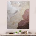 thumbnail image 1 of DESIGN ART Designart "Gold And Grey Line Art In Motion Iv" Minimalism Line Art Canvas Prints 16 in. wide x 32 in. high, 1 of 5