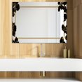 thumbnail image 1 of DESIGN ART Designart 'Gold Botanical Obsidian 12' Glam Mirror - Modern Vanity Printed Mirror 31.5in.x23.7in., 1 of 5
