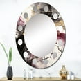 thumbnail image 1 of DESIGN ART Designart "Gold and Pink Fluid Fusion II" Abstract Modern Wall Mirror 24in.x36in., 1 of 4