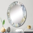 thumbnail image 1 of DESIGN ART Designart 'Grey And Yellow Tender Liquid Ink Art' Printed Modern Wall Mirror 20in.x30in., 1 of 5