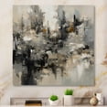 thumbnail image 1 of DESIGN ART Designart "Grey Black Inner Worlds Of Marble I" Modern Geometric Wall Decor 30 in. wide x 30 in. high, 1 of 5