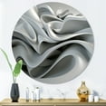 thumbnail image 1 of DESIGN ART Designart "Grey Infinite Ripples" Modern Waves Metal Round Wall Art 36x36 - Disc of 36 Inch, 1 of 5