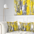 thumbnail image 1 of DESIGN ART Designart 'Grey and Yellow Abstract Pattern' Abstract Throw Pillow, 1 of 5