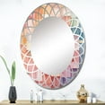 thumbnail image 1 of DESIGN ART Designart "Hardedge Pastel Symetry I" Abstract Modern Wall Mirror 24in.x36in., 1 of 4