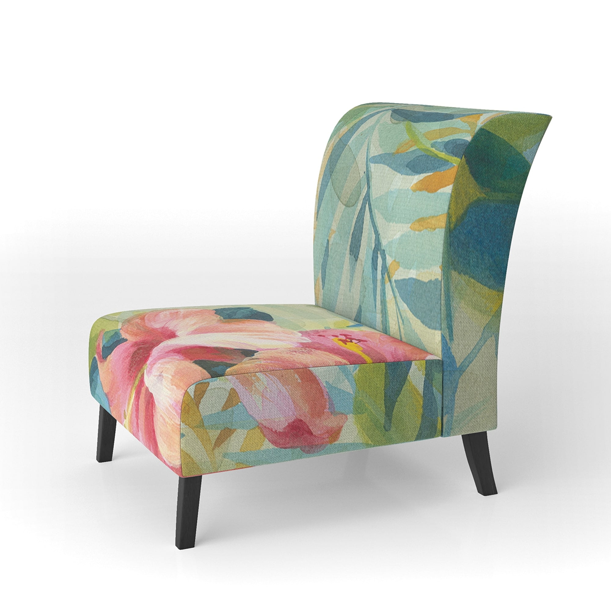 DESIGN ART Designart "Hibiscus Garden III" Upholstered Traditional