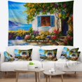 DESIGN ART Designart 'House Near Sea Oil Painting' Landscape Painting
