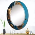 thumbnail image 1 of DESIGN ART Designart 'Ice Blue And Gold Peony I' Printed Floral Peony Wall Mirror 24in.x36in., 1 of 5