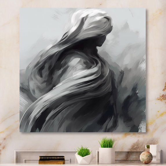 DESIGN ART Designart "Invisible Man" Men Canvas Wall Art 24 in. wide x 24 in. high