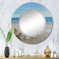 thumbnail image 1 of DESIGN ART Designart 'Landscape With Shells On Tropical Beach' Nautical & Coastal Printed Wall Mirror 24in.x24in., 1 of 5