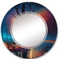 thumbnail image 1 of DESIGN ART Designart 'Little Bench In Autumn Paris Park' Printed Landscape Modern Wall Mirror 24in.x24in., 1 of 5