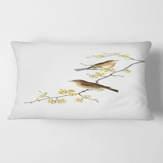 Stupell Industries Little Birds Abstract Pastel Background Nature 4 Pillow  Set, 18 x 18