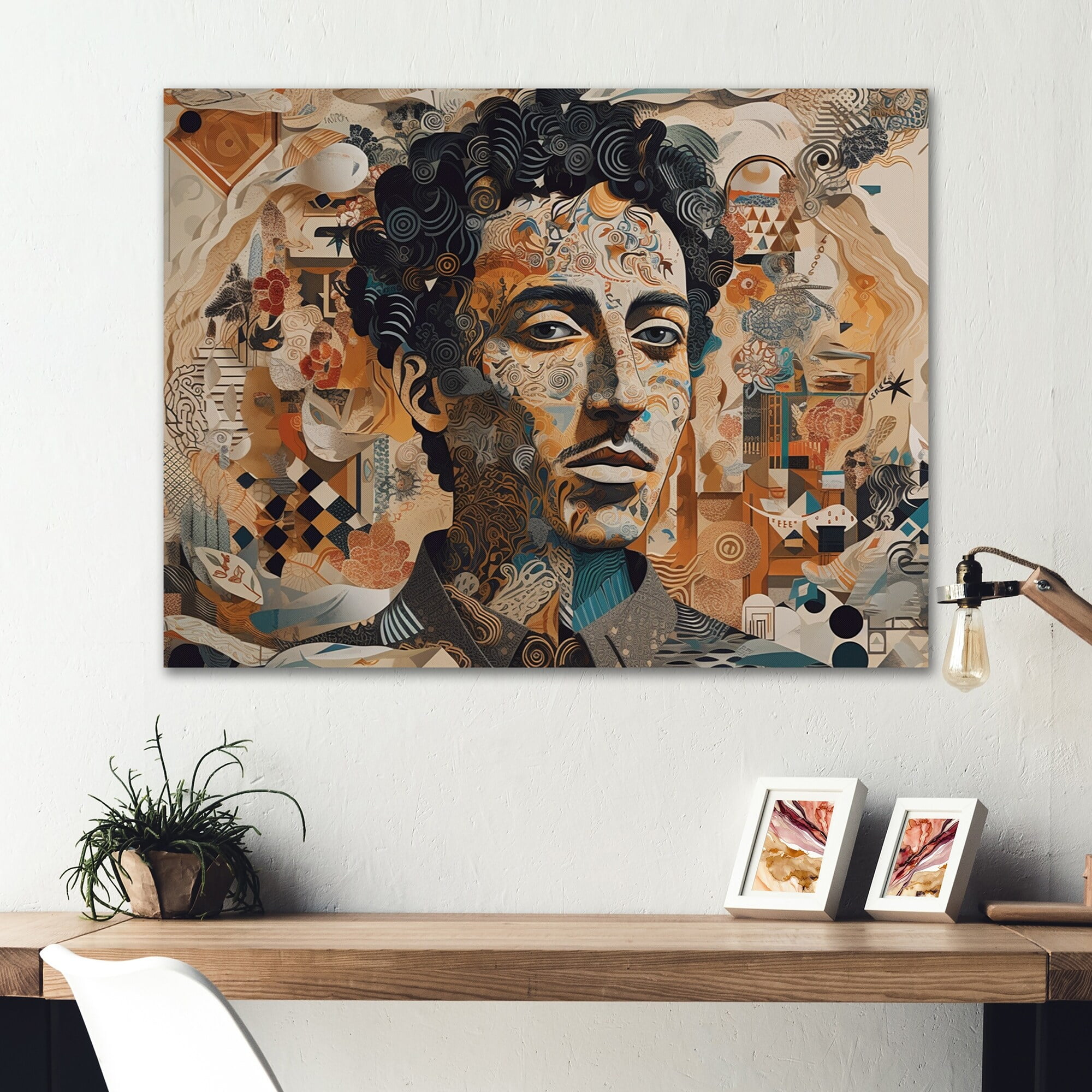 Designart "Illustrated Masculinity" Men Metal Wall Art Prints