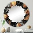 thumbnail image 1 of DESIGN ART Designart "Marble Granite Agate With Touches Of Gold XVII" Modern Geometric Wall Mirror 24in.x24in., 1 of 4