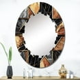 thumbnail image 1 of DESIGN ART Designart "Marble Granite Agate With Touches Of Gold XVII" Modern Geometric Wall Mirror 24in.x36in., 1 of 5