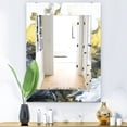 thumbnail image 1 of DESIGN ART Designart 'Marbled Yellow 7' Mid-Century Mirror - Printed Wall Mirror 27.6 in. wide x 39.4 in. high, 1 of 4