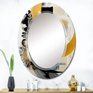 Americanflat Adhesive Mirror Tiles - Art Deco Panorama Design - Peel and  Stick Mirrors for Wall. (5pcs Set)