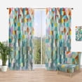 thumbnail image 1 of DESIGN ART Designart 'Modern Patchwork' Modern Curtain Single Panel 52 in. wide x 84 in. high - 1 Panel 84 Inches, 1 of 5
