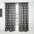 thumbnail image 1 of DESIGN ART Designart 'Monochrome Geometric Pattern II' Mid-CenturyCurtain Single Panel 52 in. wide x 90 in. high - 1 Panel 90 Inches, 1 of 5