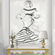 DESIGN ART Designart "My Fair Lady" Fashion Gallery-wrapped Canvas 30 in. wide x 40 in. high