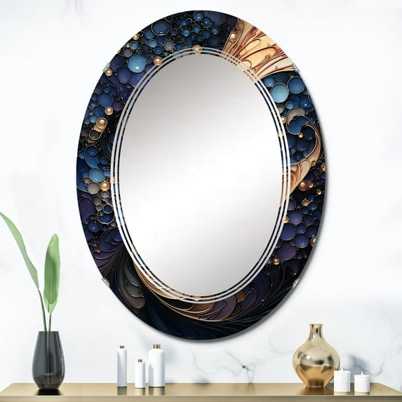 DESIGN ART Designart "Mystic Spiral I" Abstract Modern Wall Mirror 24in.x36in.