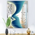 thumbnail image 1 of DESIGN ART Designart 'Nebulous Waves 8' Mid-Century Mirror - Printed Wall Mirror 27.5in.x39.5in., 1 of 5