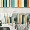 thumbnail image 1 of DESIGN ART Designart "Nomadic Blend Striped Pattern I" Striped Printed Throw Pillow 12 x 20, 1 of 5