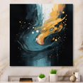 thumbnail image 1 of DESIGN ART Designart "Orange And Blue Reimagined Realities" Modern Geometric Wall Art Prints 16 in. wide x 16 in. high, 1 of 5