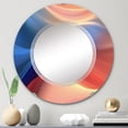 thumbnail image 1 of DESIGN ART Designart "Orange Blue Fractal Fluidity II" Fractals Modern Wall Mirror 24in.x24in., 1 of 4