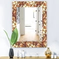 thumbnail image 1 of DESIGN ART Designart 'Pattern With Exotic Flowers' Bohemian and Eclectic Mirror - Printed Wall Mirror 23.7 in. wide x 31.5 in. high, 1 of 5