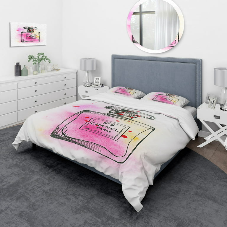 Chanel bedding, chanel bedroom decorations