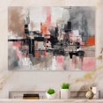 thumbnail image 1 of DESIGN ART Designart "Pink Black Minimalims Fludity II" Minimalism Metal Wall Art 32 in. wide x 24 in. high, 1 of 5