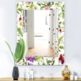 thumbnail image 1 of DESIGN ART Designart 'Pink Blossom 49' Traditional Mirror - Printed Wall Mirror 23.7 in. wide x 31.5 in. high, 1 of 5