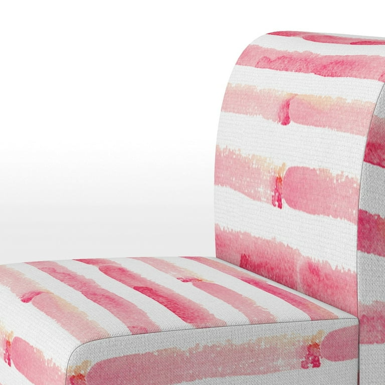 Pink and 2025 white striped chair