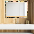 thumbnail image 1 of DESIGN ART Designart 'Playful Gold 16' Glam Mirror - Modern Vanity Printed Mirror 31.5 in. wide x 23.7 in. high, 1 of 4