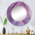 thumbnail image 1 of DESIGN ART Designart 'Purple Liquid Art Waves II' Printed Modern Wall Mirror 32in.x32in., 1 of 5