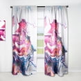 thumbnail image 1 of DESIGN ART Designart 'Purple, Pink and Blue Marble Composition' Mid-CenturyCurtain Single Panel 52 in. wide x 95 in. high - 1 Panel 95 Inches, 1 of 5