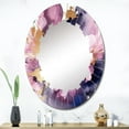 thumbnail image 1 of DESIGN ART Designart "Purple and Pink Strokes I" Fractals Modern Wall Mirror 24in.x36in., 1 of 4