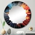 thumbnail image 1 of DESIGN ART Designart "Rainbow Shades Of Colorlessness" Abstract Modern Wall Mirror 24in.x24in., 1 of 4