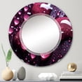 thumbnail image 1 of DESIGN ART Designart "Red Rose With Raindrops On Black VI" Raindrops Modern Wall Mirror 24in.x24in., 1 of 5