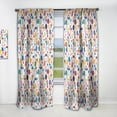 thumbnail image 1 of DESIGN ART Designart 'Retro Abstract Geometric Pattern' Mid-CenturyCurtain Single Panel 52 in. wide x 63 in. high - 1 Panel 63 Inches, 1 of 5